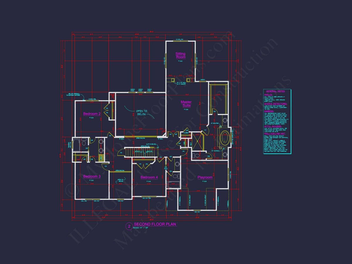 Spacious 2-Story house Plan with CAD Designs and 4 Elevations