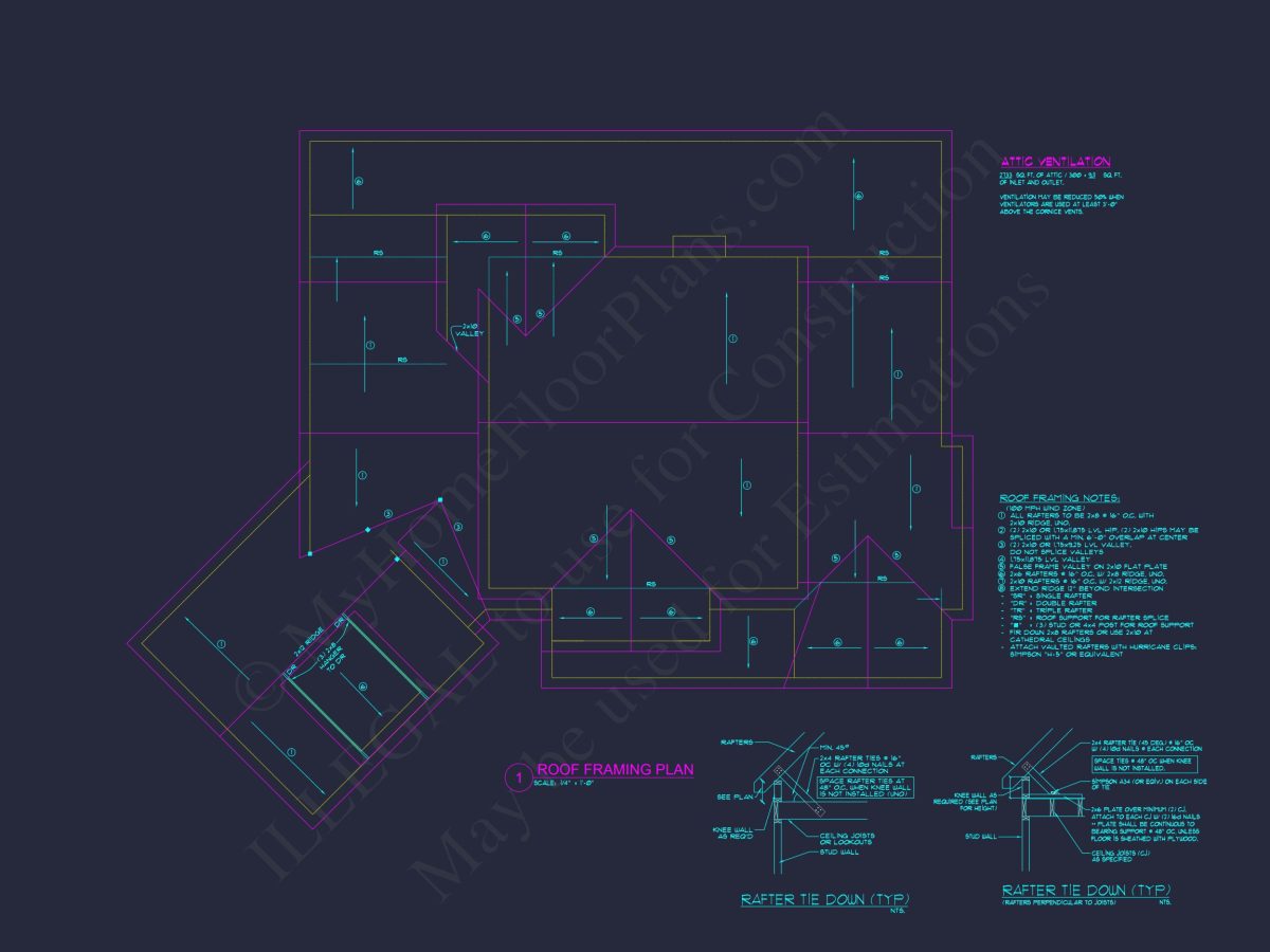 Spacious 2-Story house Plan with CAD Designs and 4 Elevations