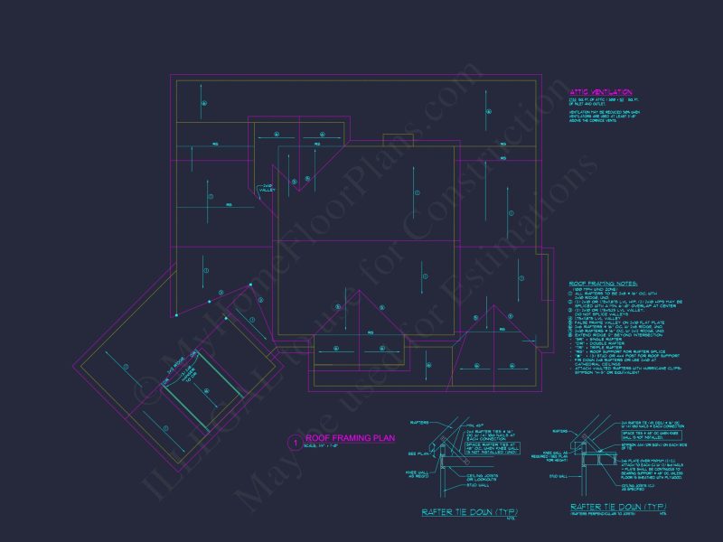 Spacious 2-Story house Plan with CAD Designs and 4 Elevations