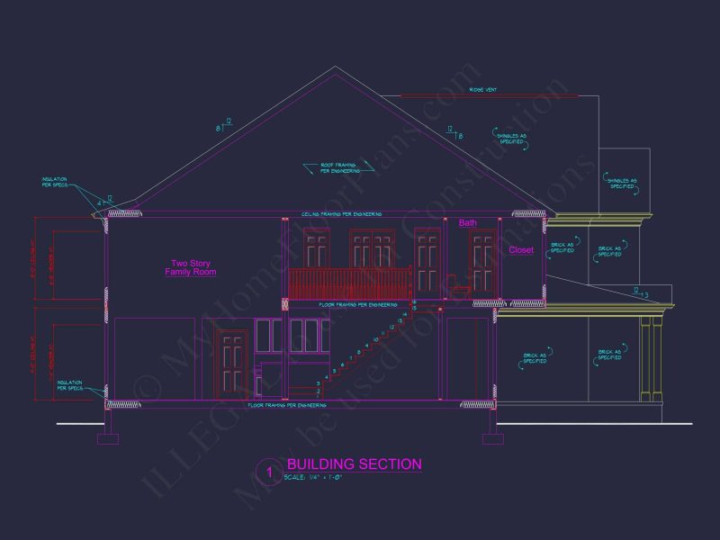 Spacious 2-Story house Plan with CAD Designs and Blueprints