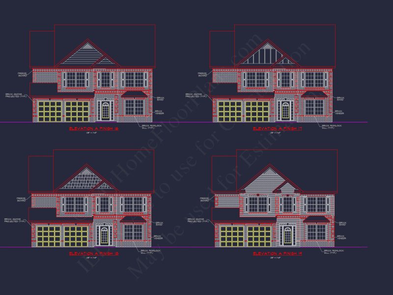 Spacious 2-Story house Plan with CAD Designs and Floor Blueprints