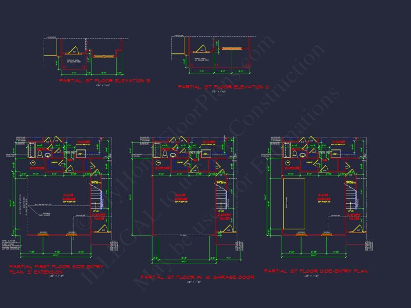 Spacious 2-Story house Plan with CAD Designs and Floor Blueprints