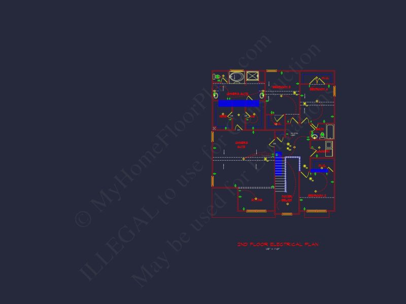 Spacious 2-Story house Plan with CAD Designs and Floor Blueprints