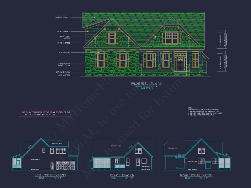 Spacious 2-Story house Plan with Custom Features and CAD Designs