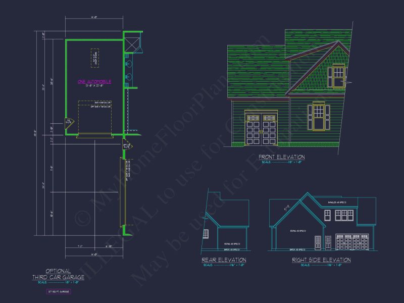 Spacious 2-Story house Plan with Custom Features and CAD Designs