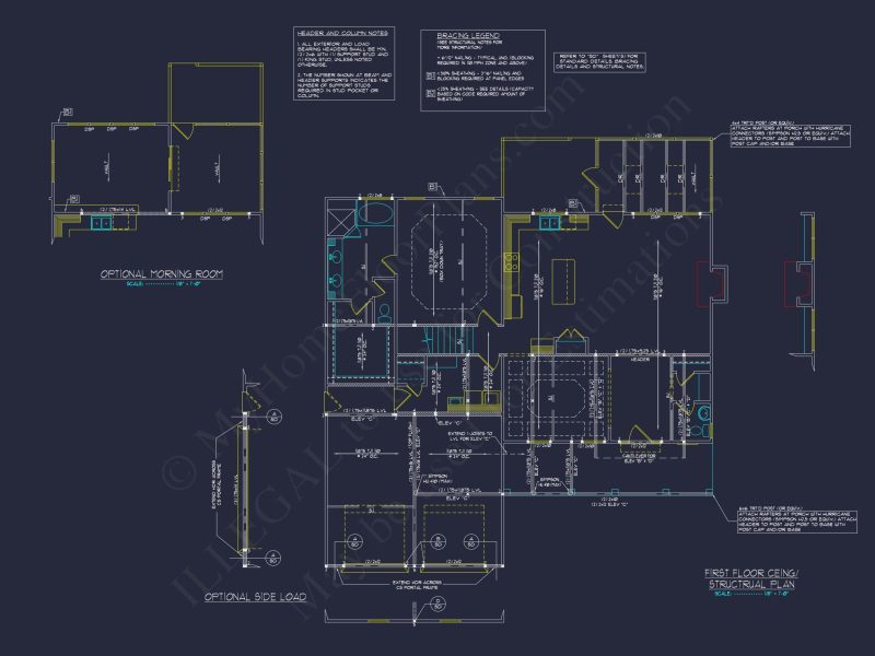 Spacious 2-Story house Plan with Custom Features and CAD Designs