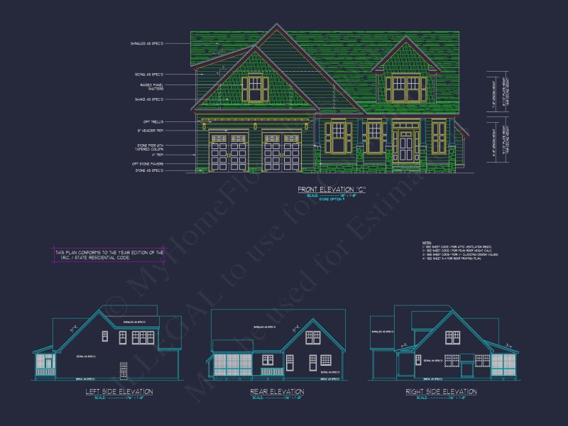 Spacious 2-Story house Plan with Custom Features and CAD Designs