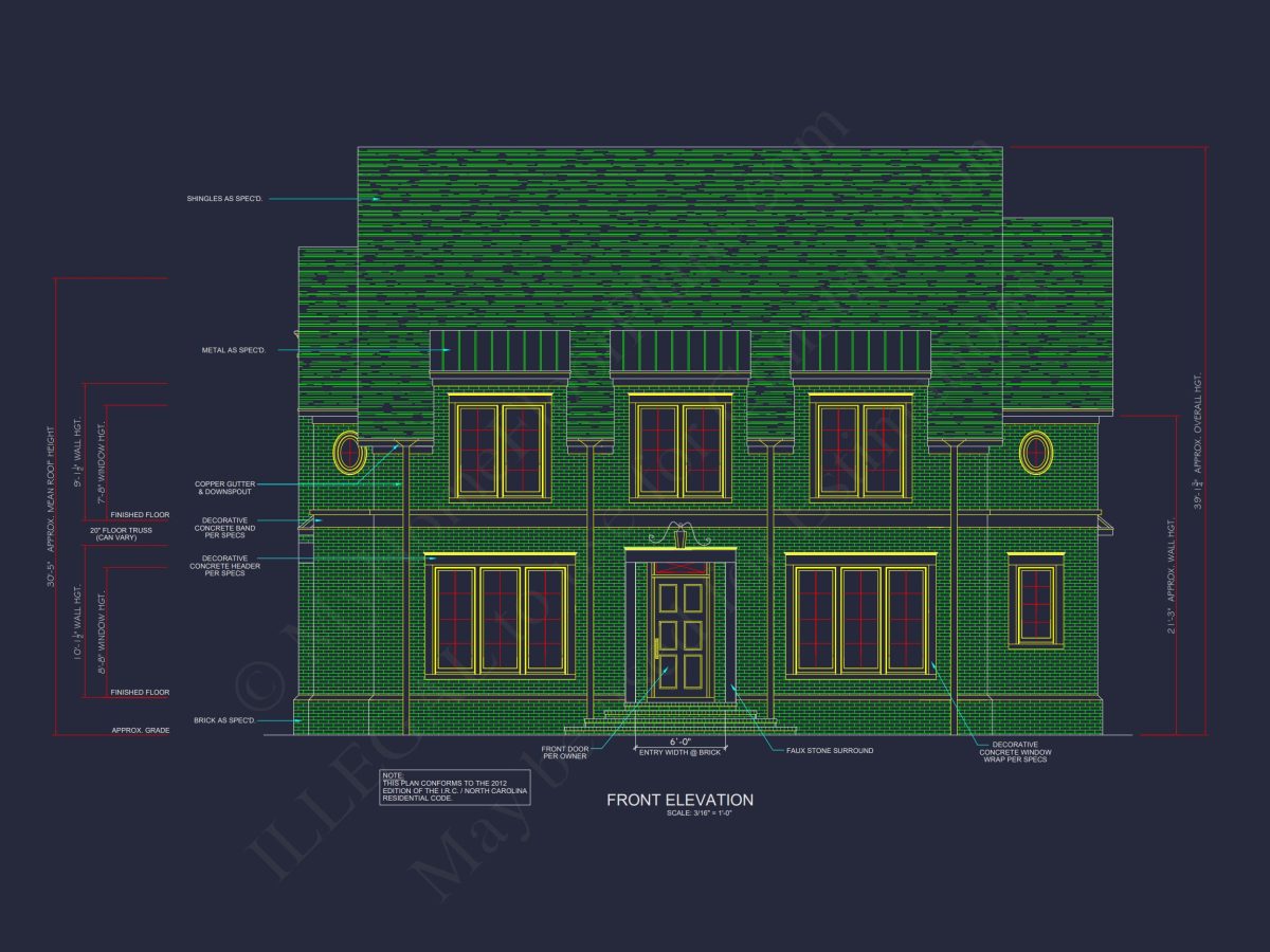 Spacious 2-Story house Plan with Detailed CAD Floor Designs