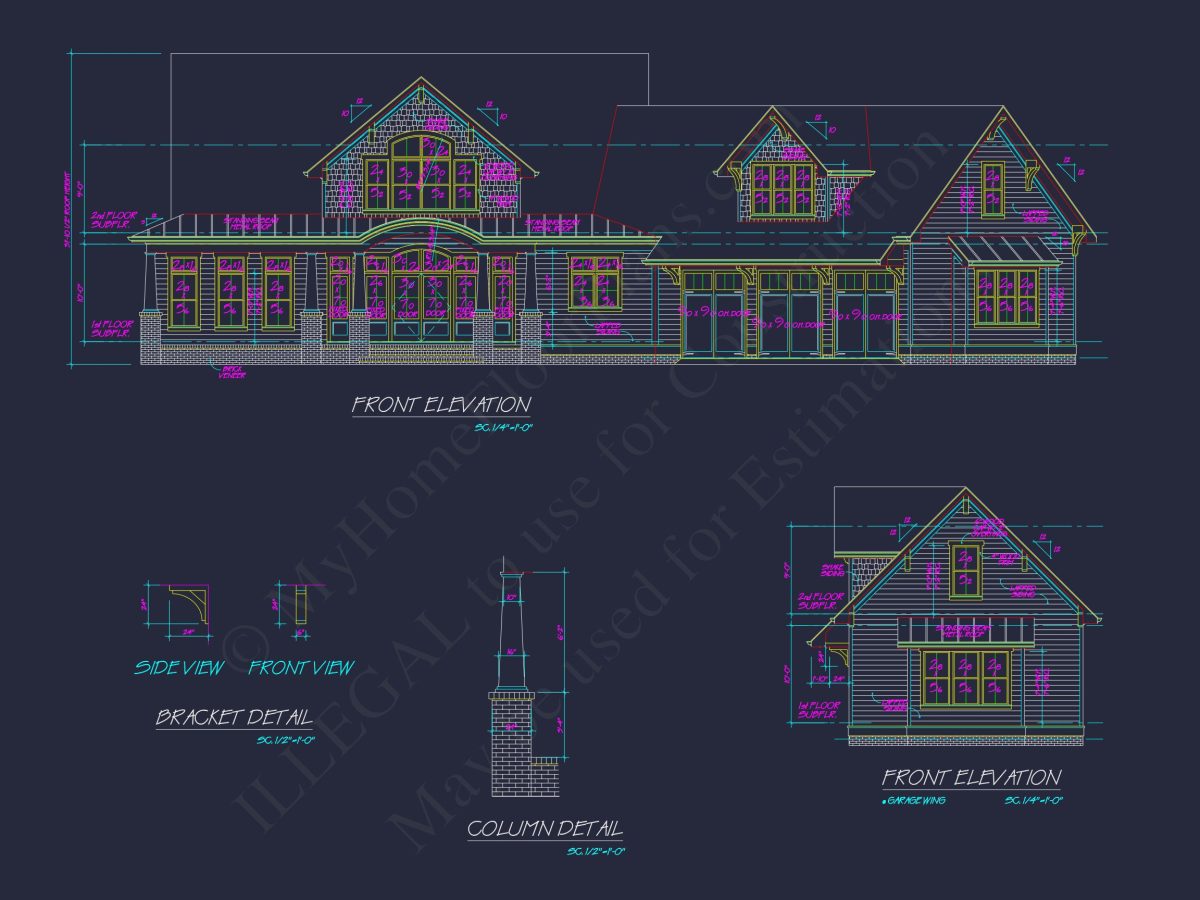 Spacious 2-Story house Plan with Garage & Outdoor Features - CAD Designs