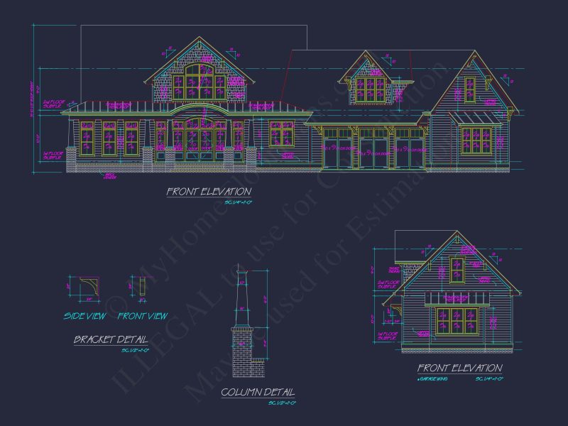 Spacious 2-Story house Plan with Garage & Outdoor Features - CAD Designs
