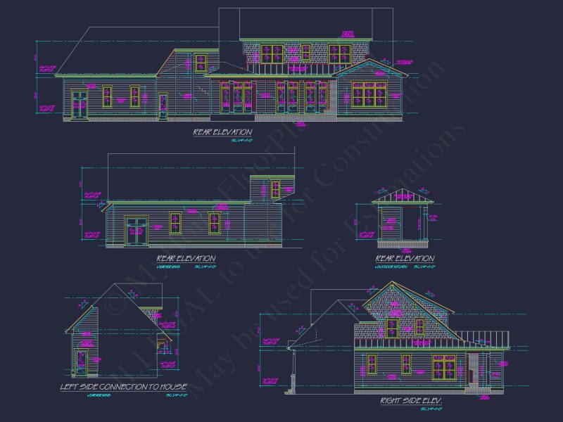 Spacious 2-Story house Plan with Garage & Outdoor Features - CAD Designs