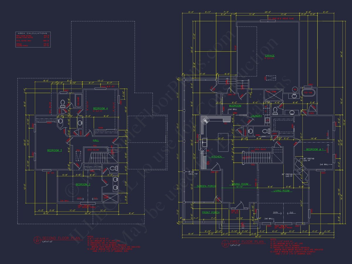 Spacious 2-Story house Plan with Modern Architectural Designs
