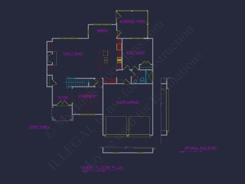 Spacious 2.5 Story house Design with CAD Floor Plans