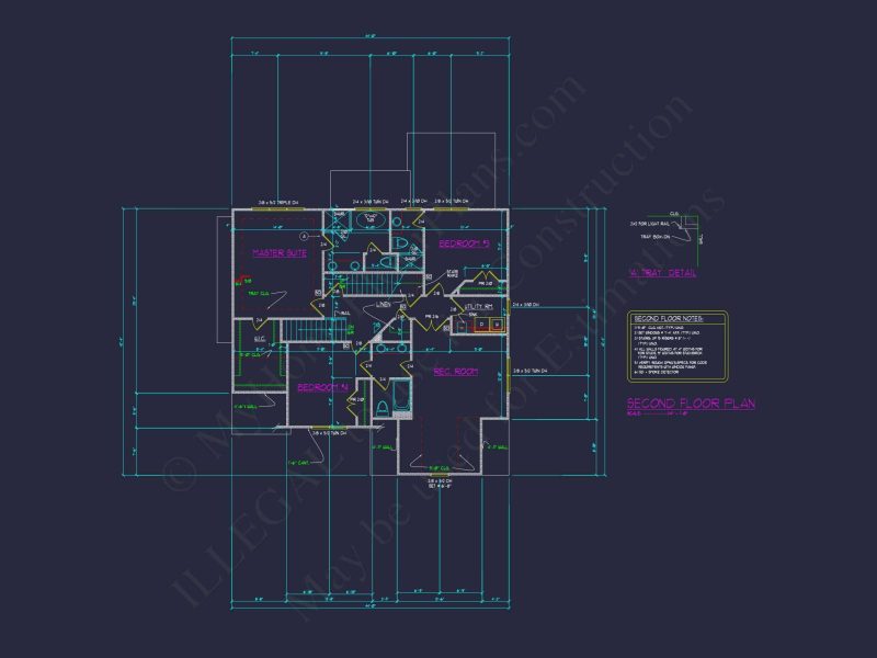 Spacious 2.5 Story house Design with CAD Floor Plans