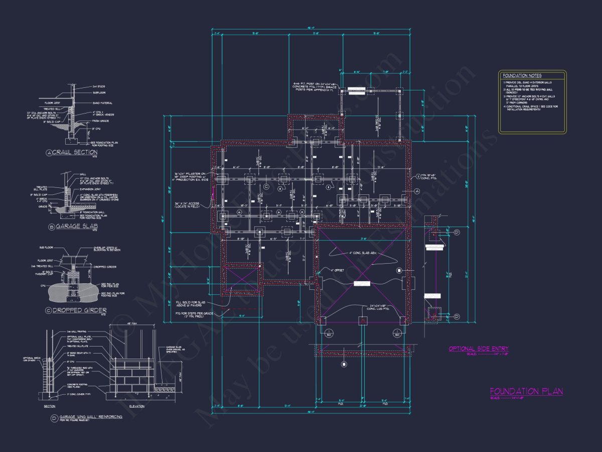 Spacious 2.5 Story house Design with CAD Floor Plans