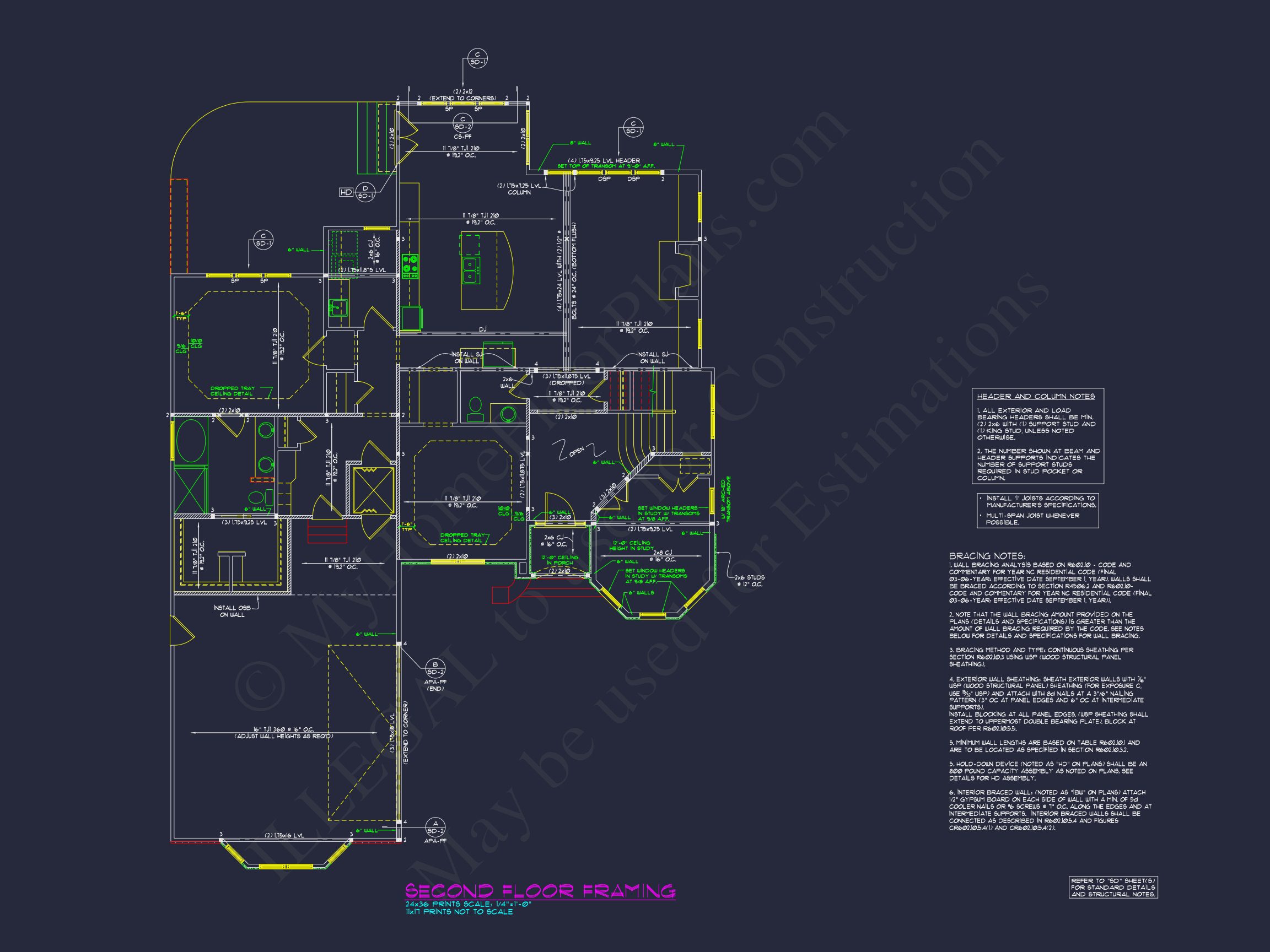 Spacious 2.5-Story Home Floor Plan with Modern CAD Designs