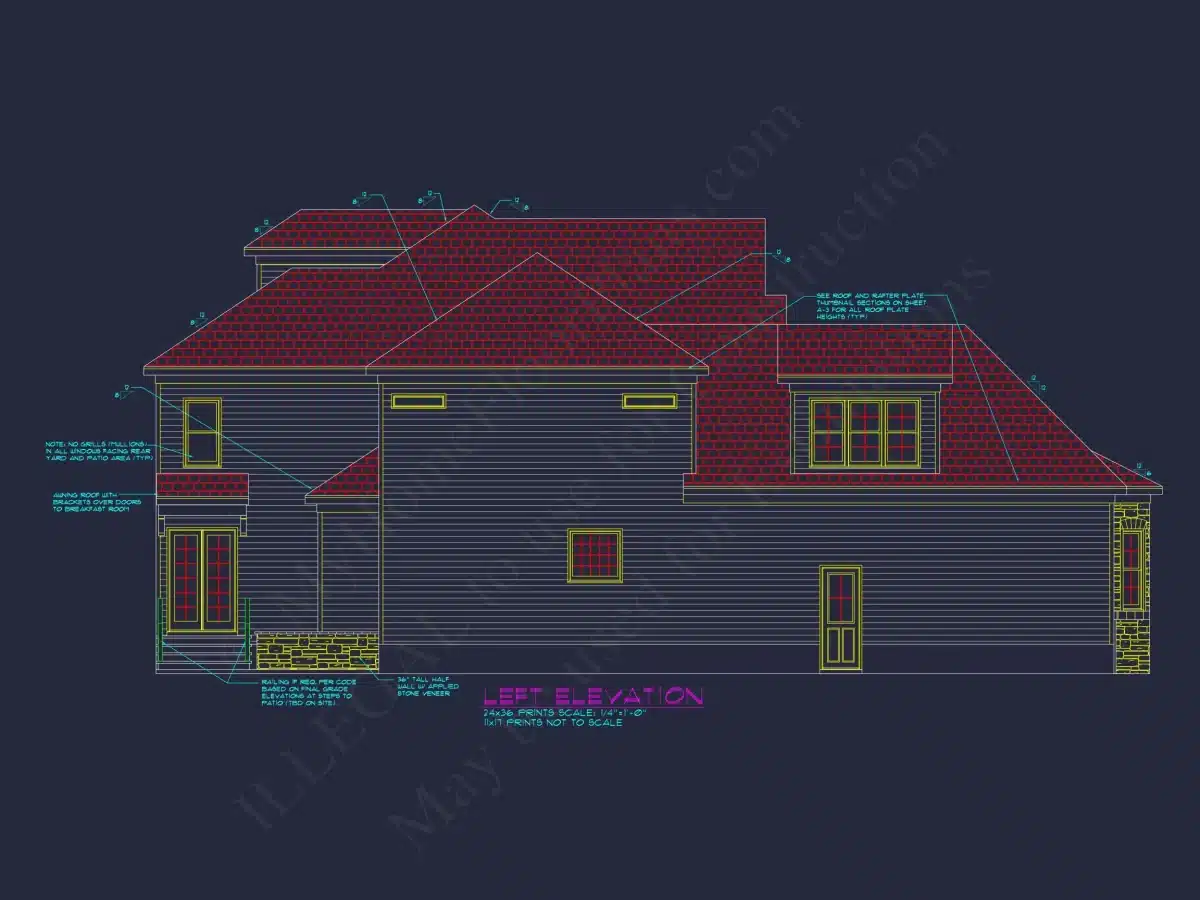 Spacious 2.5-Story house Floor Plan with Modern CAD Designs