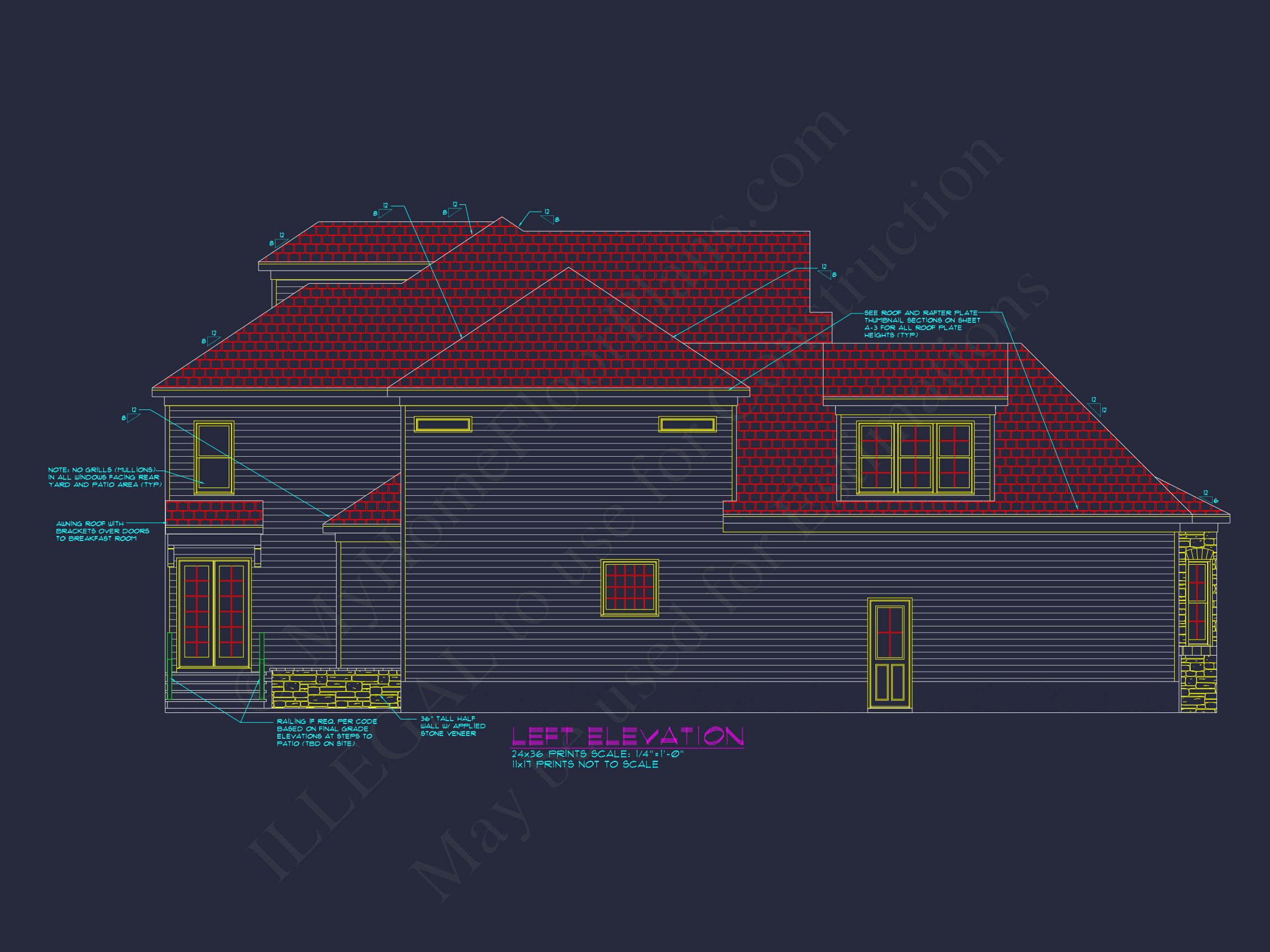 Spacious 2.5-Story Home Floor Plan with Modern CAD Designs