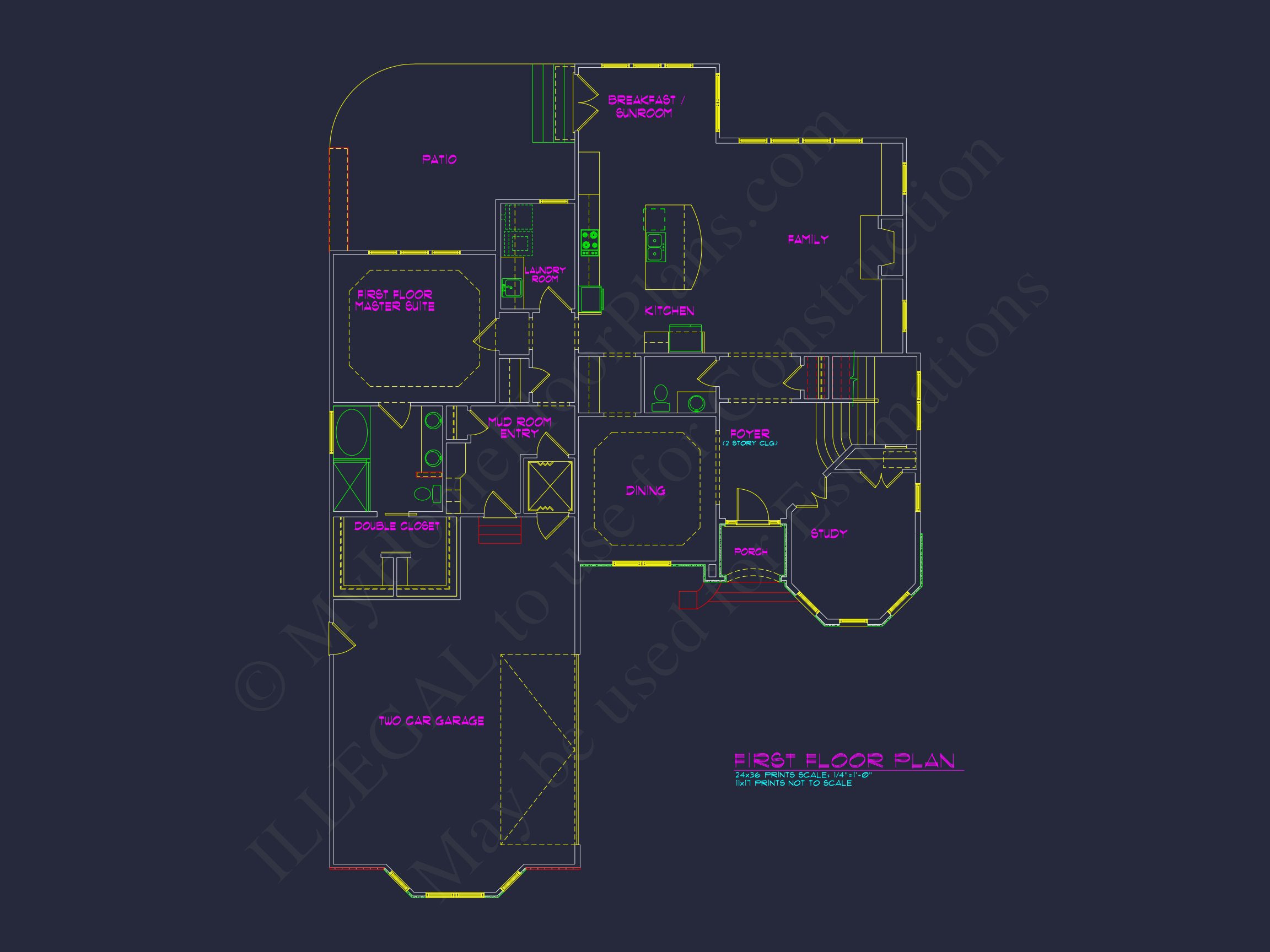 Spacious 2.5-Story Home Floor Plan with Modern CAD Designs