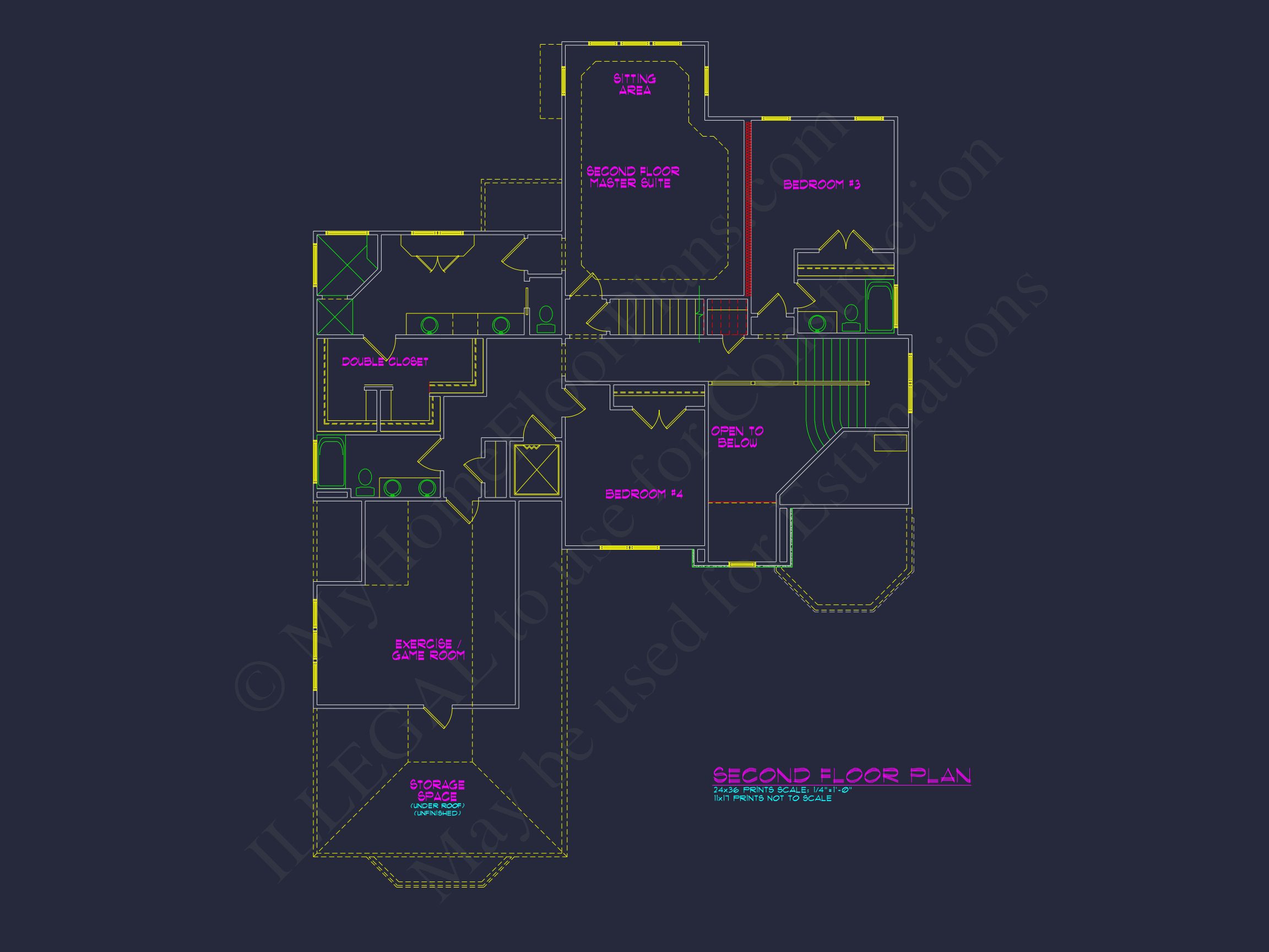 Spacious 2.5-Story Home Floor Plan with Modern CAD Designs