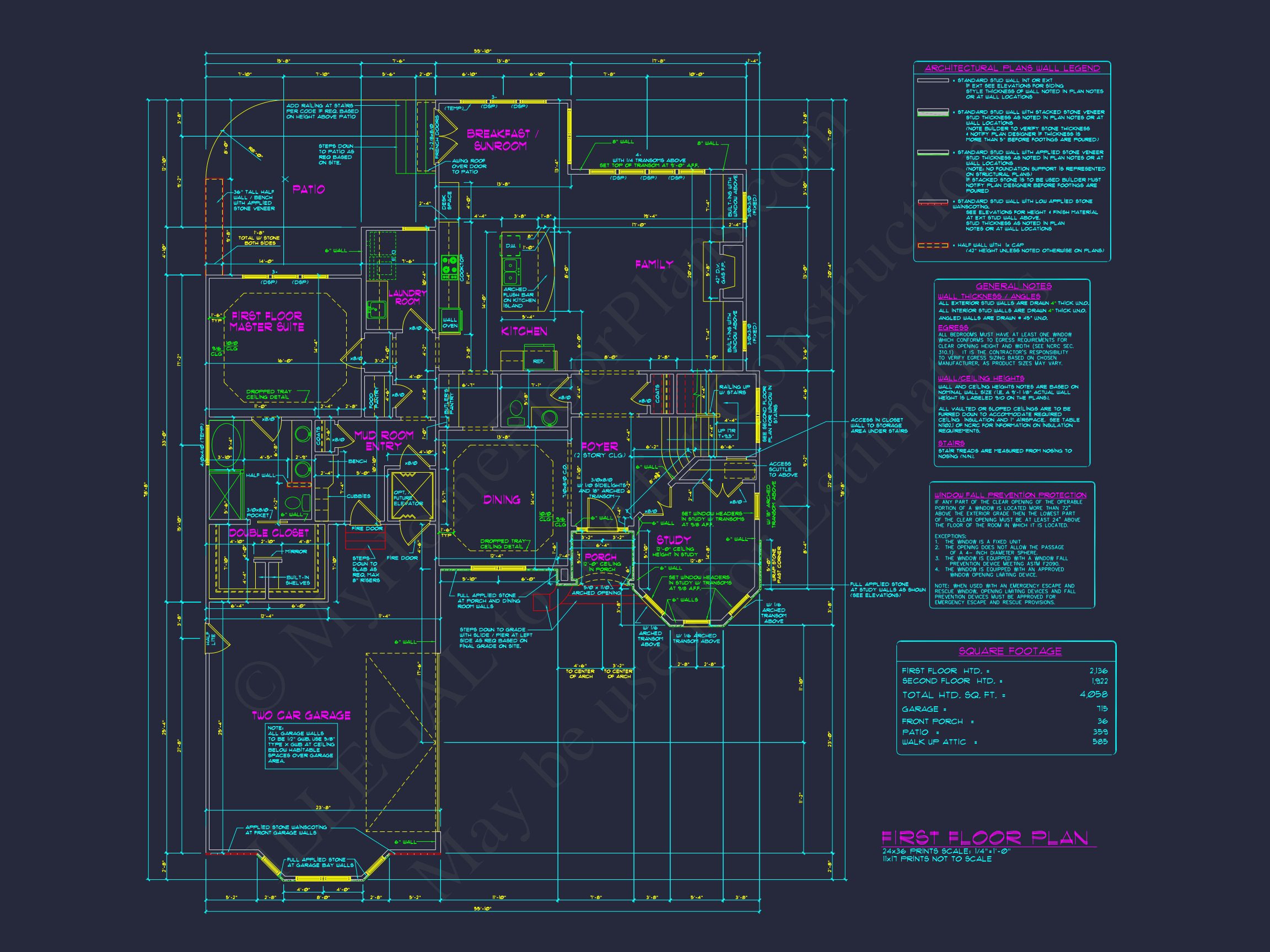 Spacious 2.5-Story Home Floor Plan with Modern CAD Designs