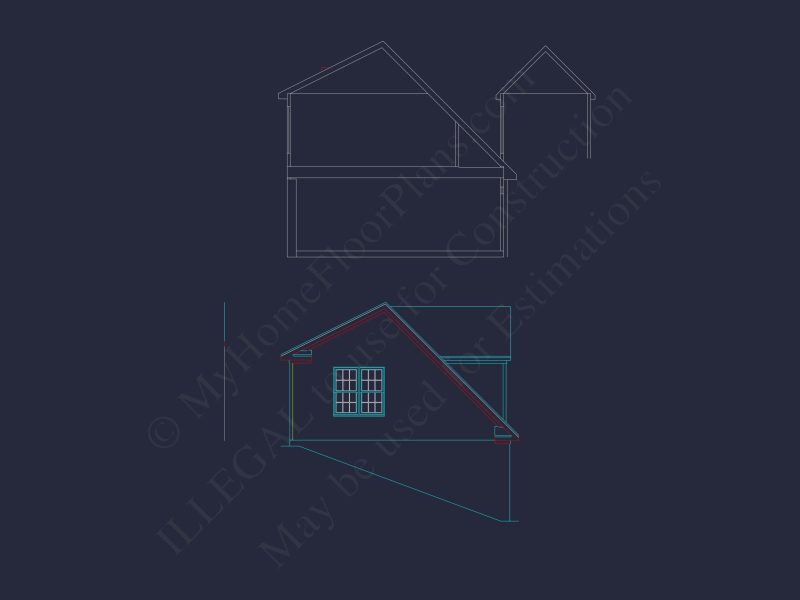 Spacious 3-Bay Garage Plan with Attic and CAD Blueprints