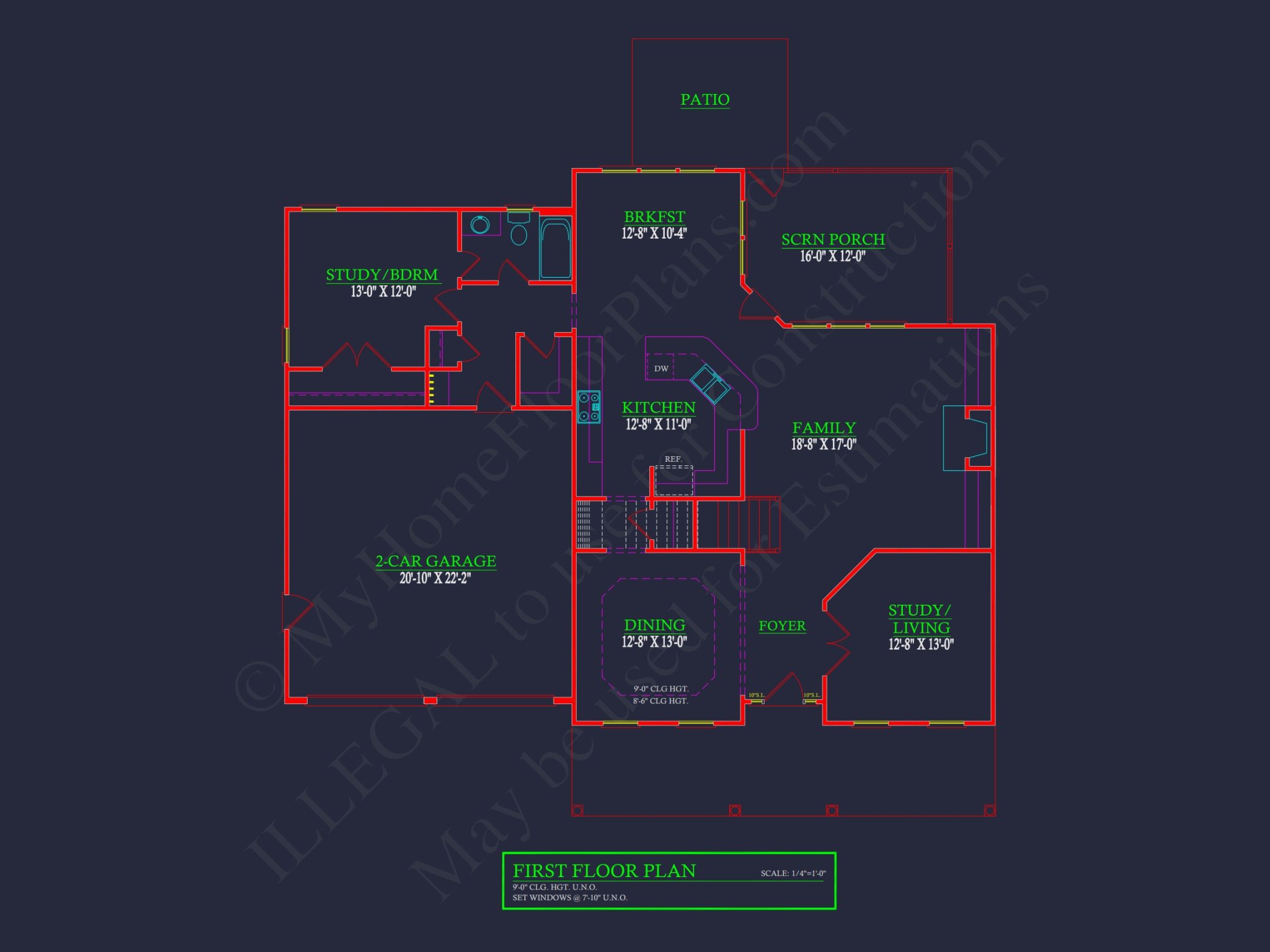 Spacious 3-Story house Plan with 4 Bedrooms and CAD Designs