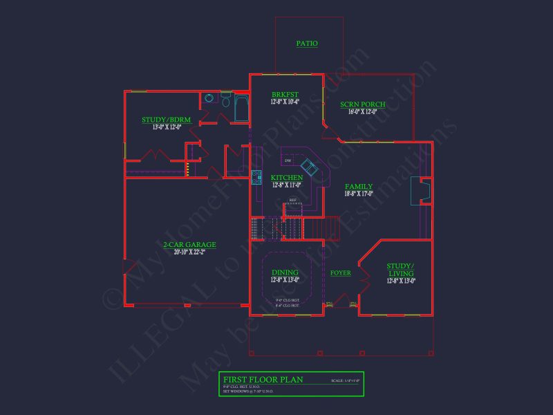 Spacious 3-Story house Plan with 4 Bedrooms and CAD Designs