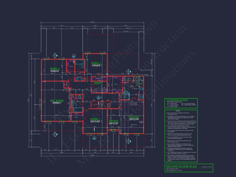 Spacious 3-Story house Plan with 4 Bedrooms and CAD Designs