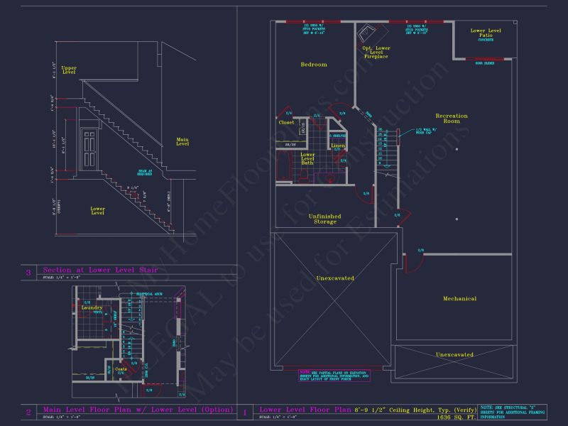 Spacious 3-Story house Plan with CAD Blueprints and Designs