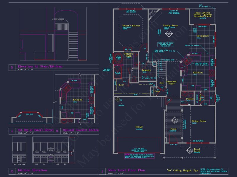 Spacious 3-Story house Plan with CAD Blueprints and Designs