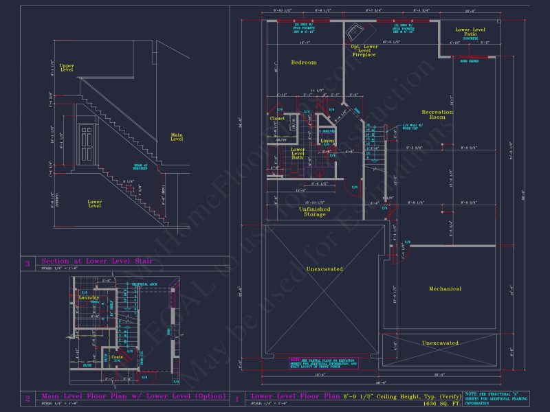 Spacious 3-Story house Plan with CAD Blueprints and Designs