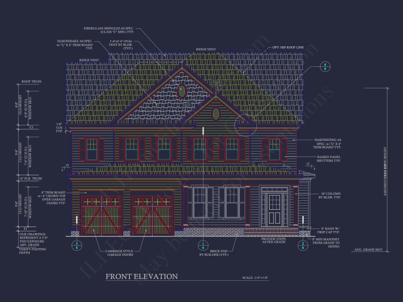 Spacious 4-Bedroom house Plan with Blueprint and CAD Designs