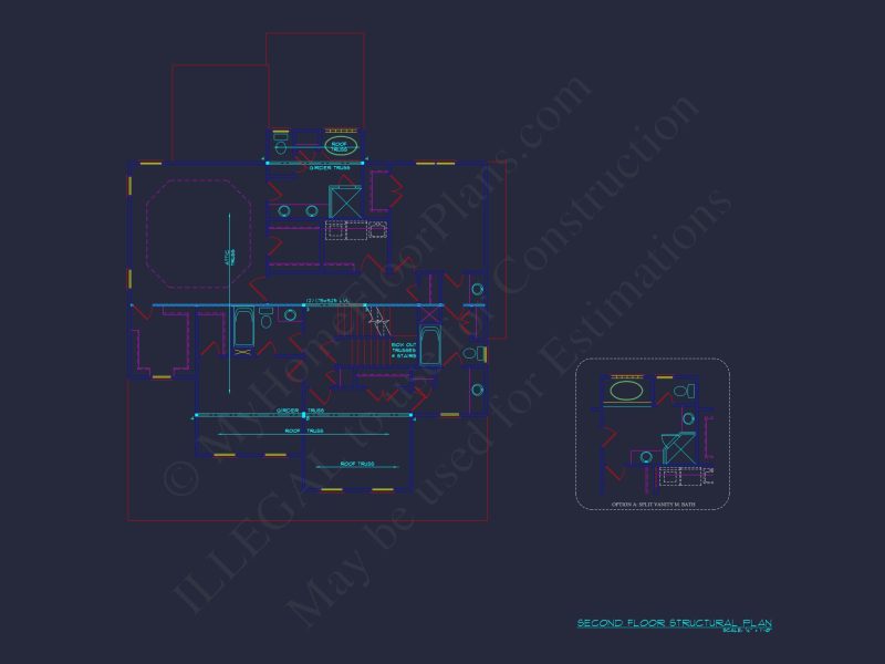 Spacious 4-Bedroom house Plan with Blueprint and CAD Designs