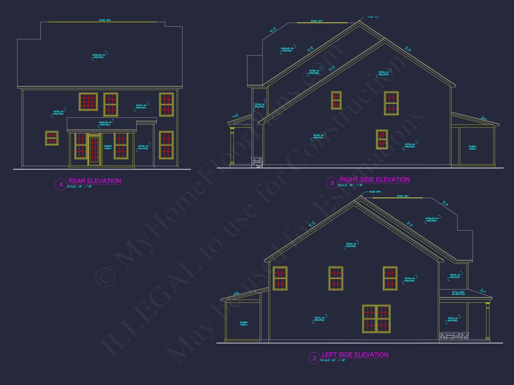 Spacious 4-Bedroom house Plan with CAD Blueprint Designs