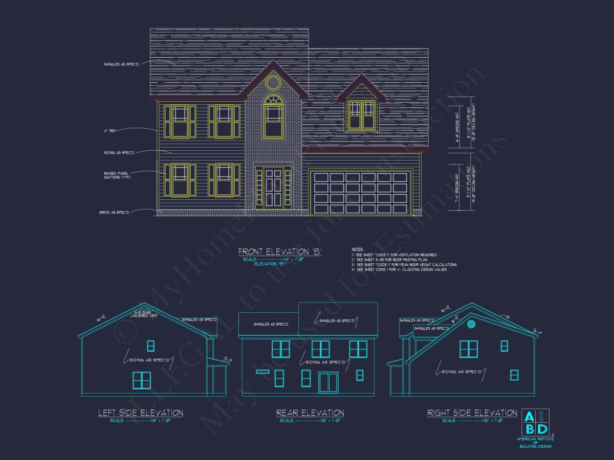 Spacious 4-Bedroom house Plan with CAD Designs and Blueprint