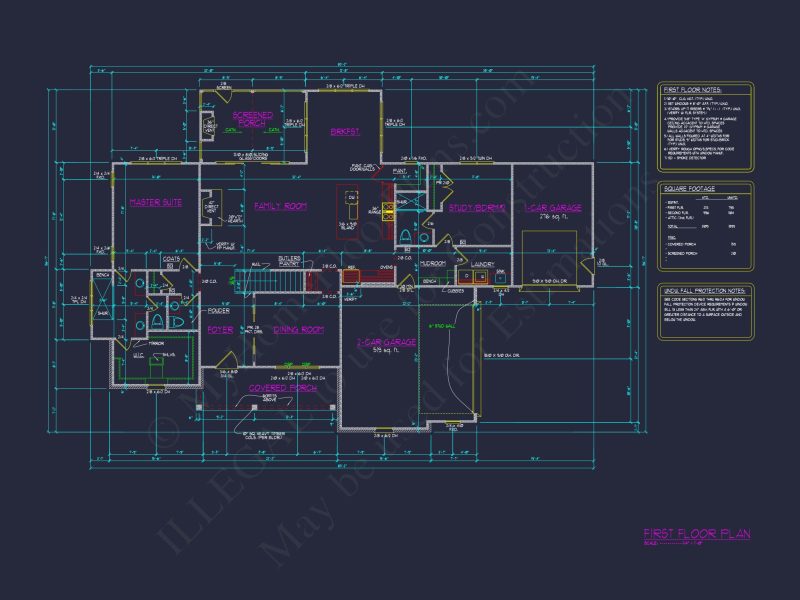 Spacious 4-Bedroom house Plan with Floor Plans and CAD Designs