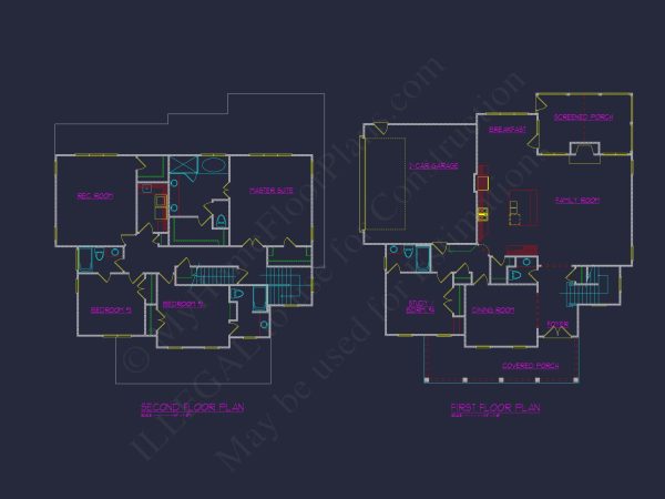 Spacious 4-Bedroom house Plan with Stunning Blueprint Designs