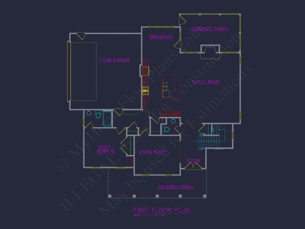 Spacious 4-Bedroom house Plan with Stunning Blueprint Designs