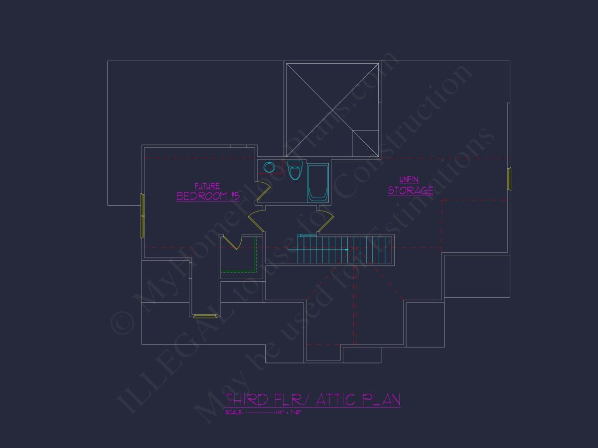 Spacious 4-Bedroom house Plan with Stunning Blueprint Designs