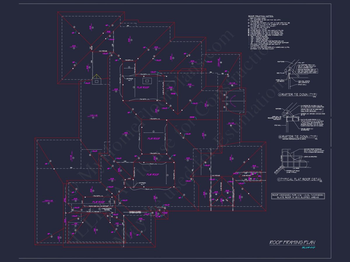 Spacious 5-Bedroom house Floor Plan with Detailed CAD Designs