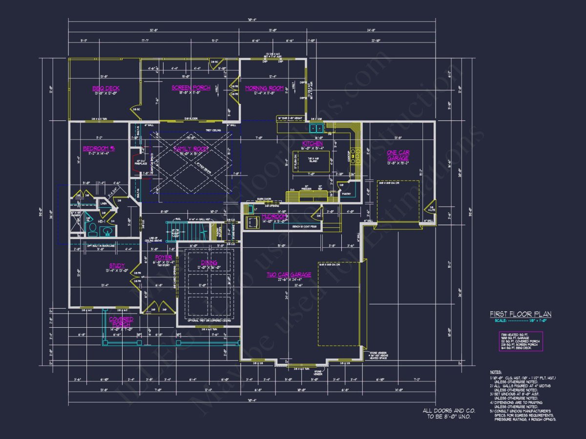 Spacious 5-Bedroom house Plan with CAD Designs and Blueprints