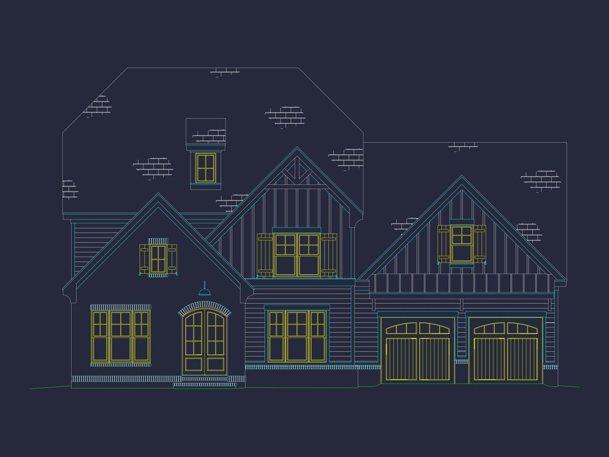 Spacious 5-Bedroom house Plan with Detailed CAD Designs