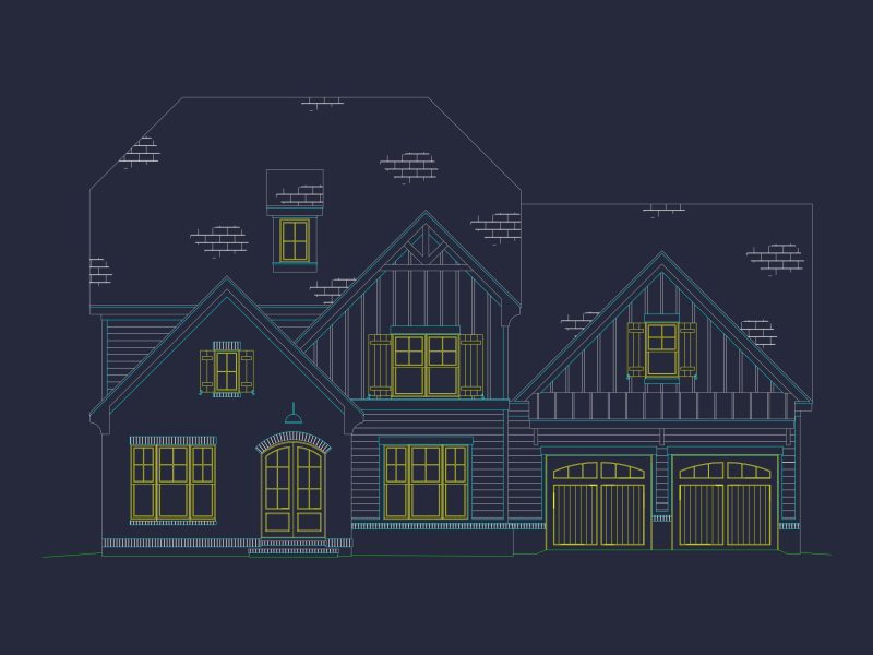 Spacious 5-Bedroom house Plan with Detailed CAD Designs