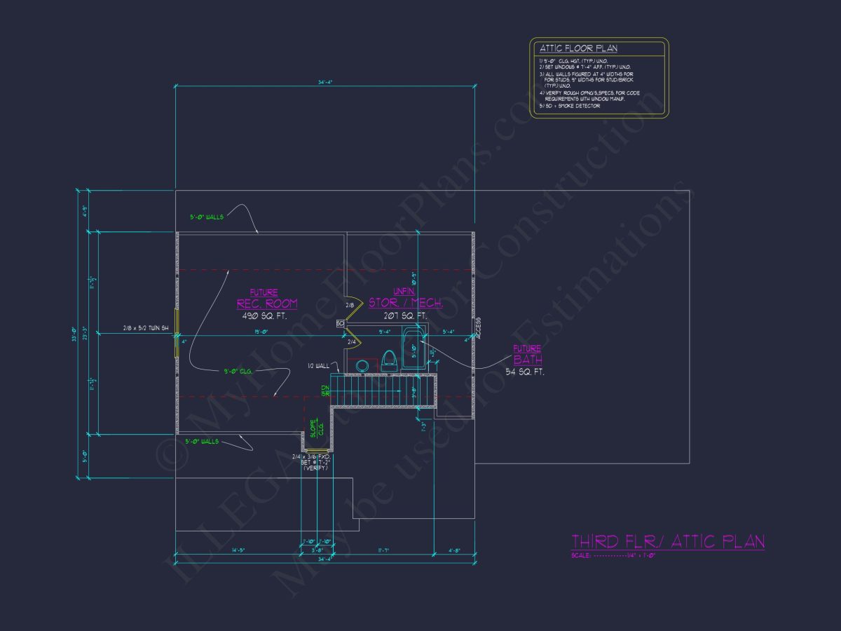 Spacious 5-Bedroom house Plan with Detailed CAD Designs