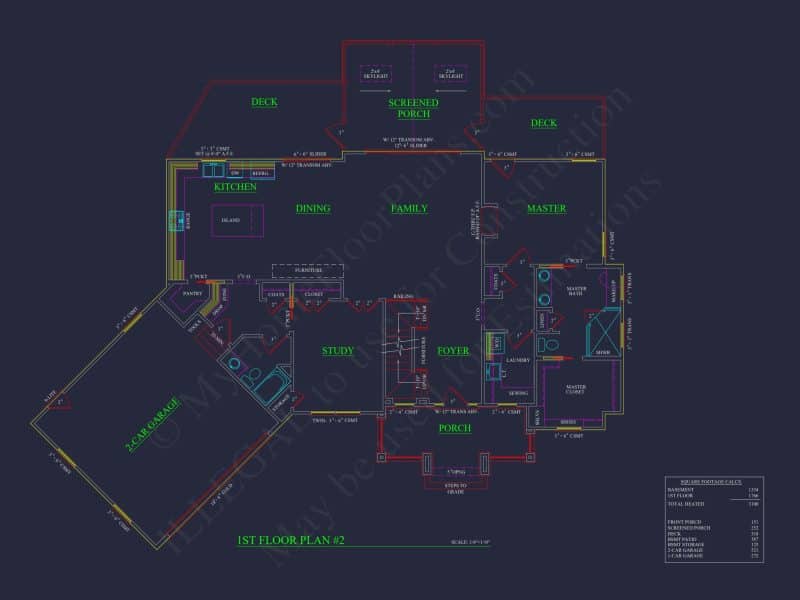 Spacious 5-Bedroom house Plan with Modern Floor Design & CAD Blueprint