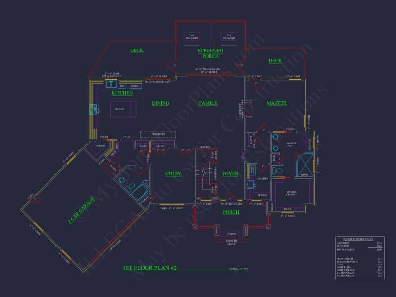 Spacious 5-Bedroom house Plan with Modern Floor Design & CAD Blueprint