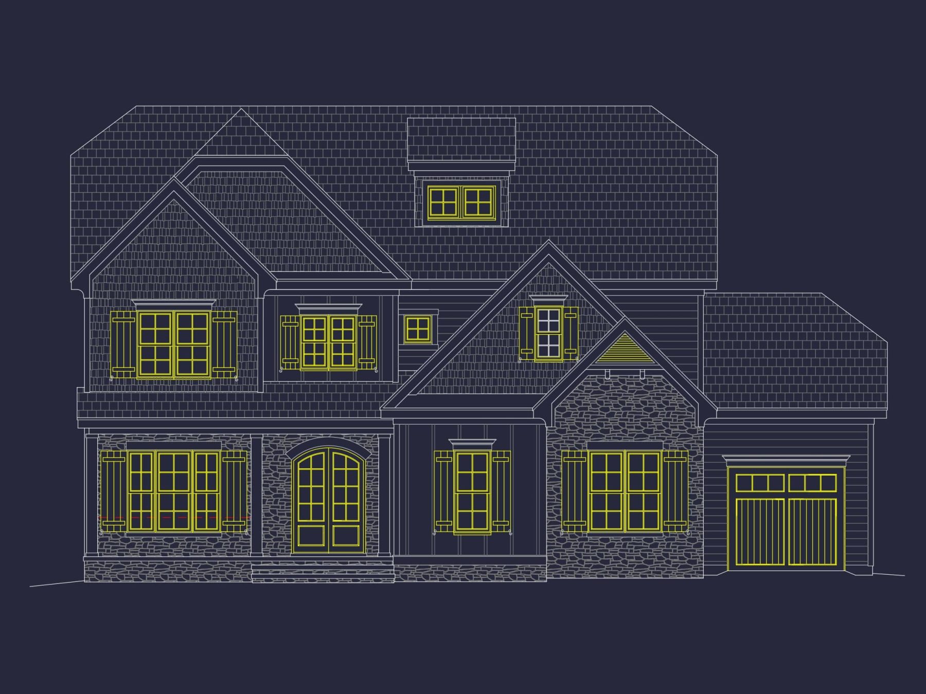Spacious 5-Bedroom house Plan with Vaulted Ceilings and CAD Designs