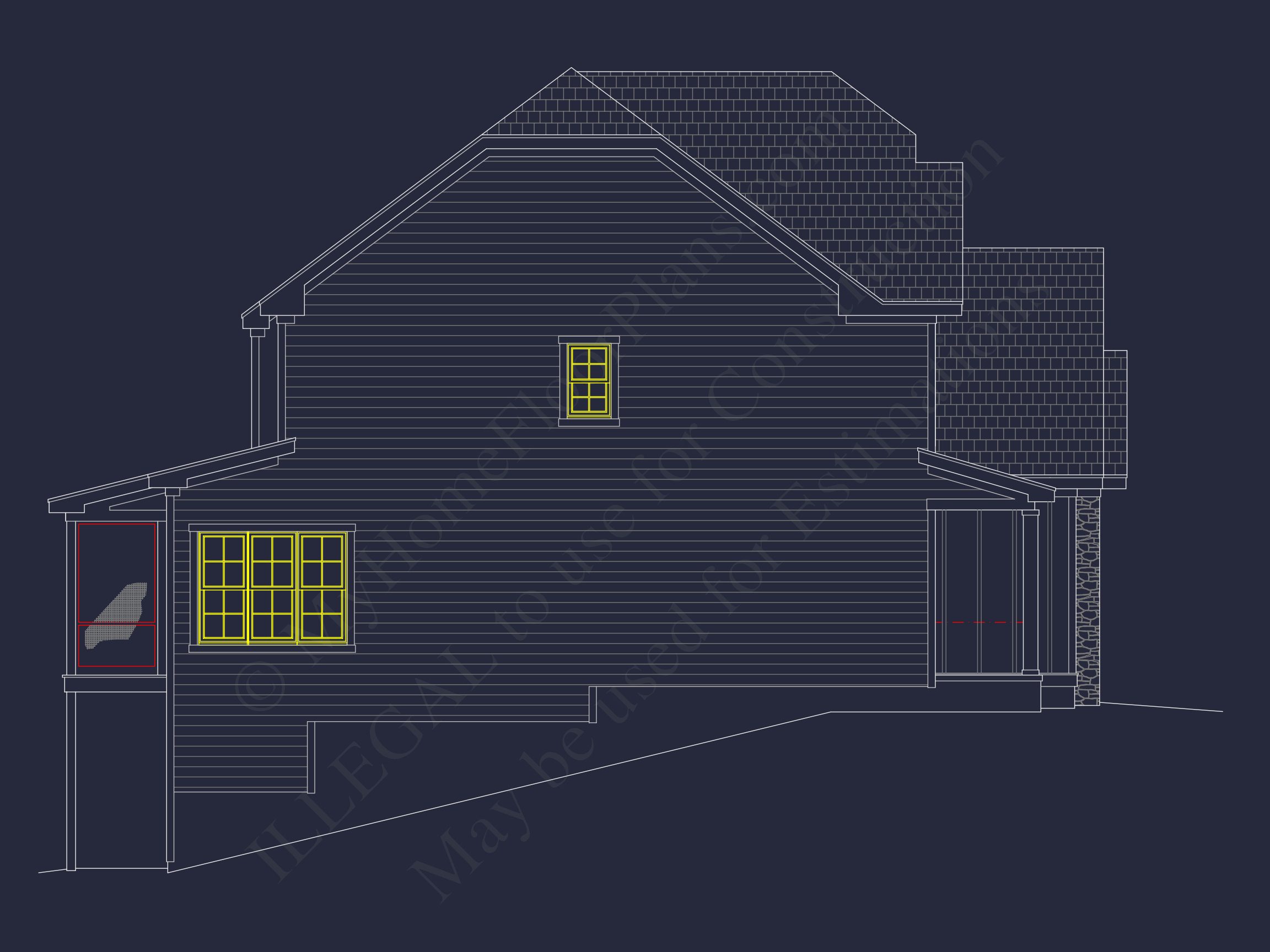 Spacious 5-Bedroom Home Plan with Vaulted Ceilings and CAD Designs