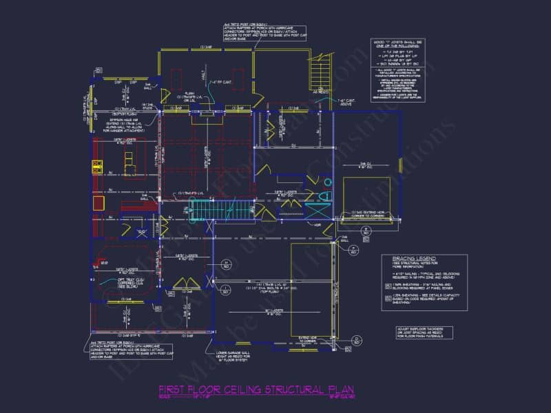 Spacious 5-Bedroom house Plan with Vaulted Ceilings and CAD Designs